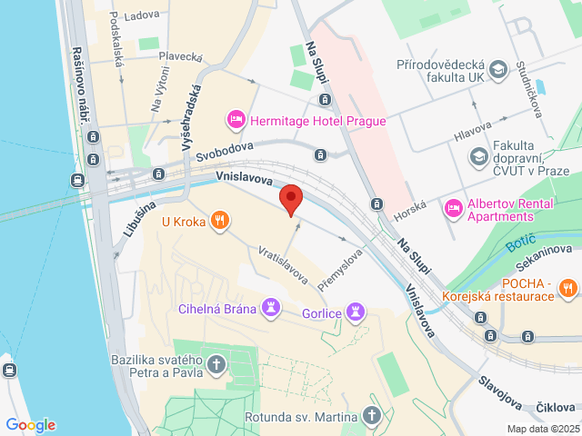 Google map: Neklanova 18, Praha 2